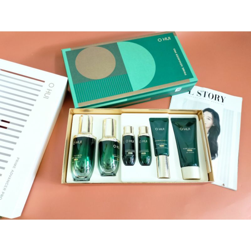 Set ohui xanh prime căng bóng da chống lãi hoá