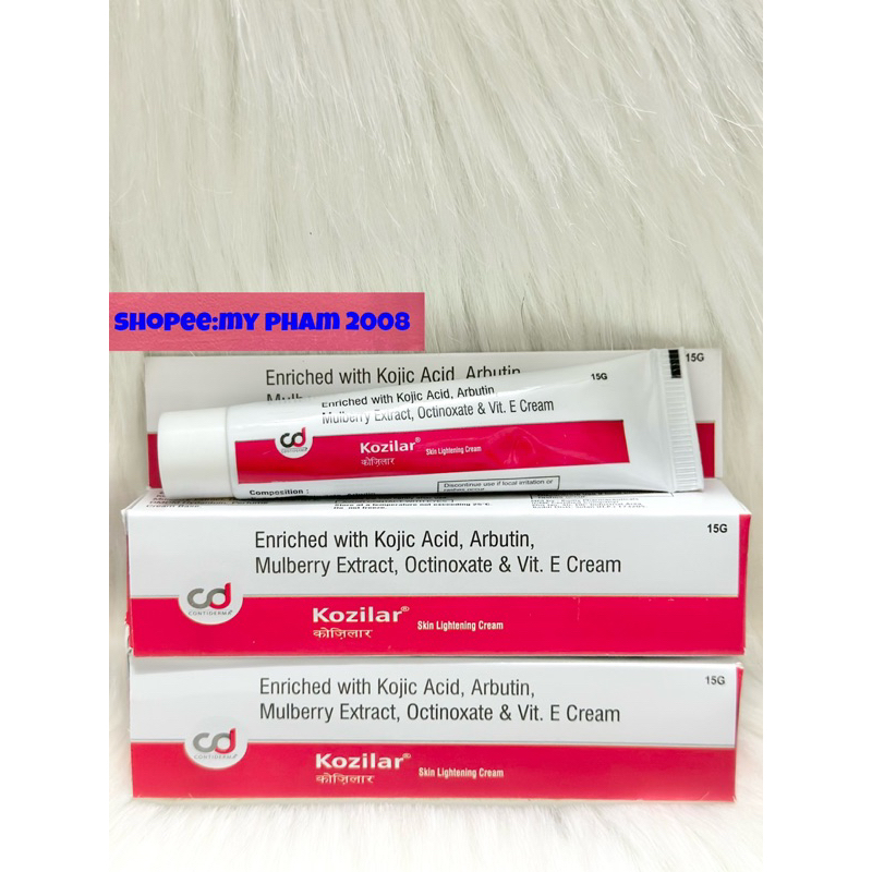 Kozilar cream Kojic dưỡng trắng sáng da , mờ thâm ,nám 15g.