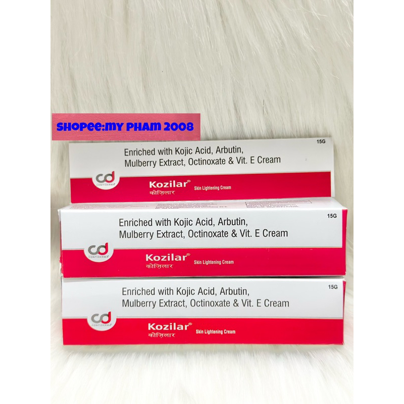 Kozilar cream Kojic dưỡng trắng sáng da , mờ thâm ,nám 15g.