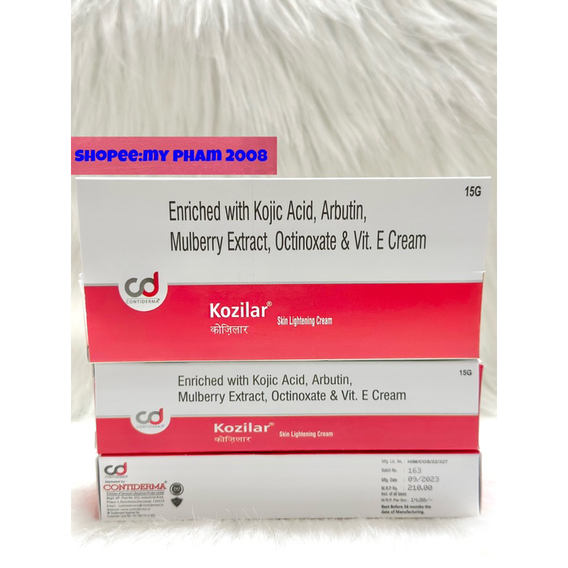 Kozilar cream Kojic dưỡng trắng sáng da , mờ thâm ,nám 15g.
