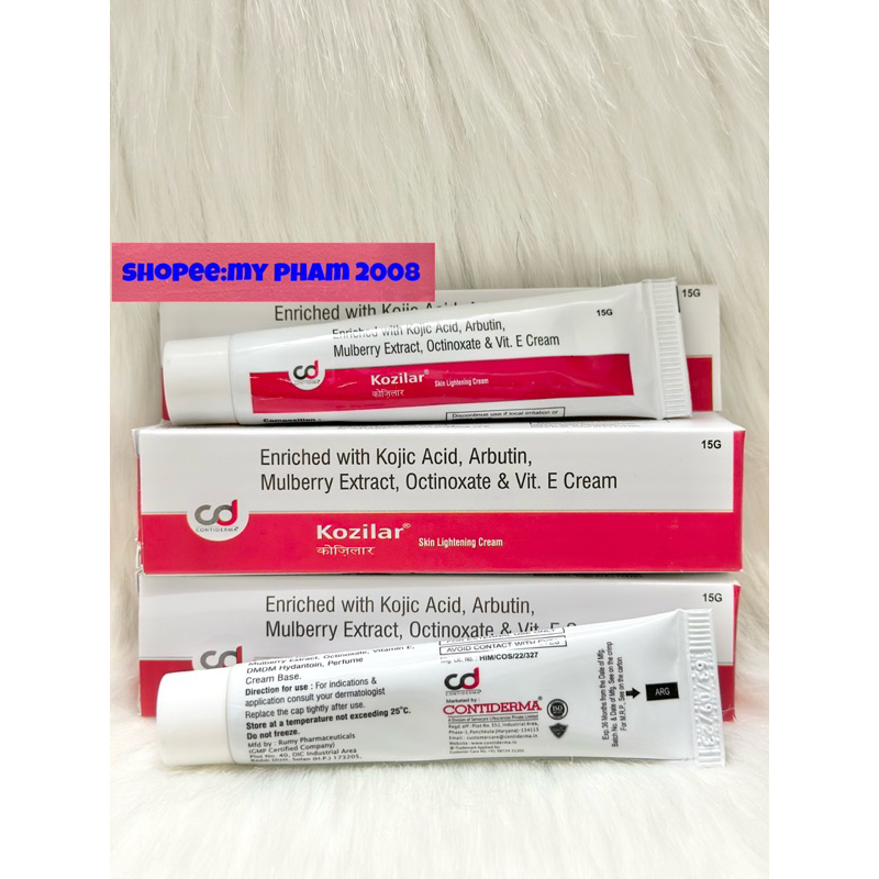 Kozilar cream Kojic dưỡng trắng sáng da , mờ thâm ,nám 15g.