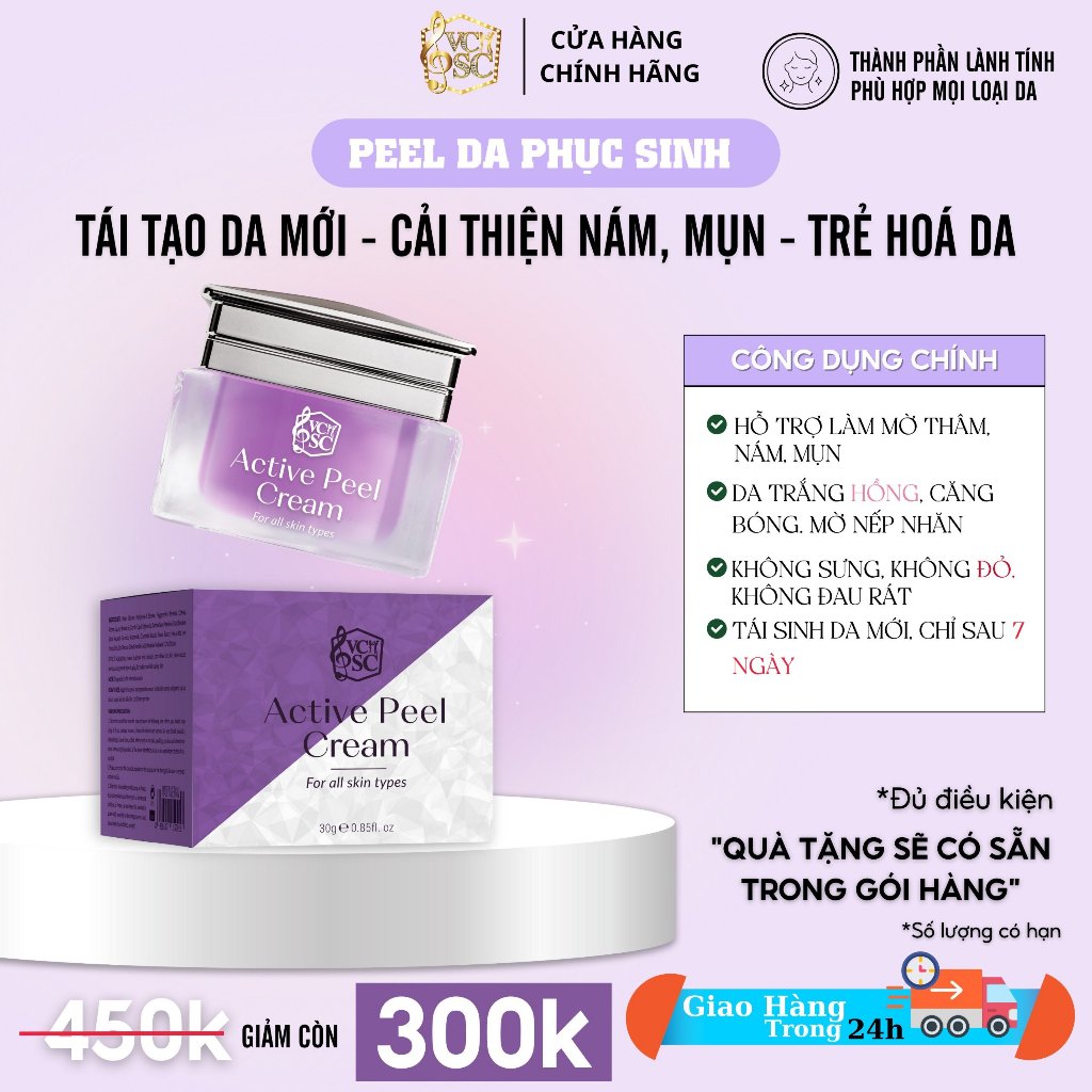 Peel Da Phục Sinh VCSC - Tái tạo da không sưng,không đỏ, bong nhanh sau 5-7 ngày