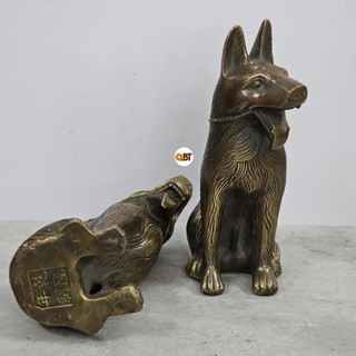 Cặp chó chiêu tài bằng đồng