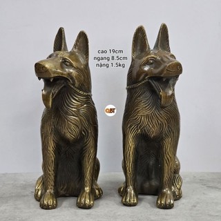 Cặp chó chiêu tài bằng đồng