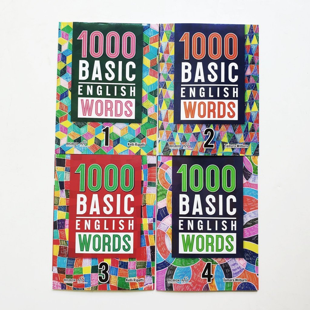 Sách - 1000 Basic English Words (4 cuốn + File nghe Mp3)