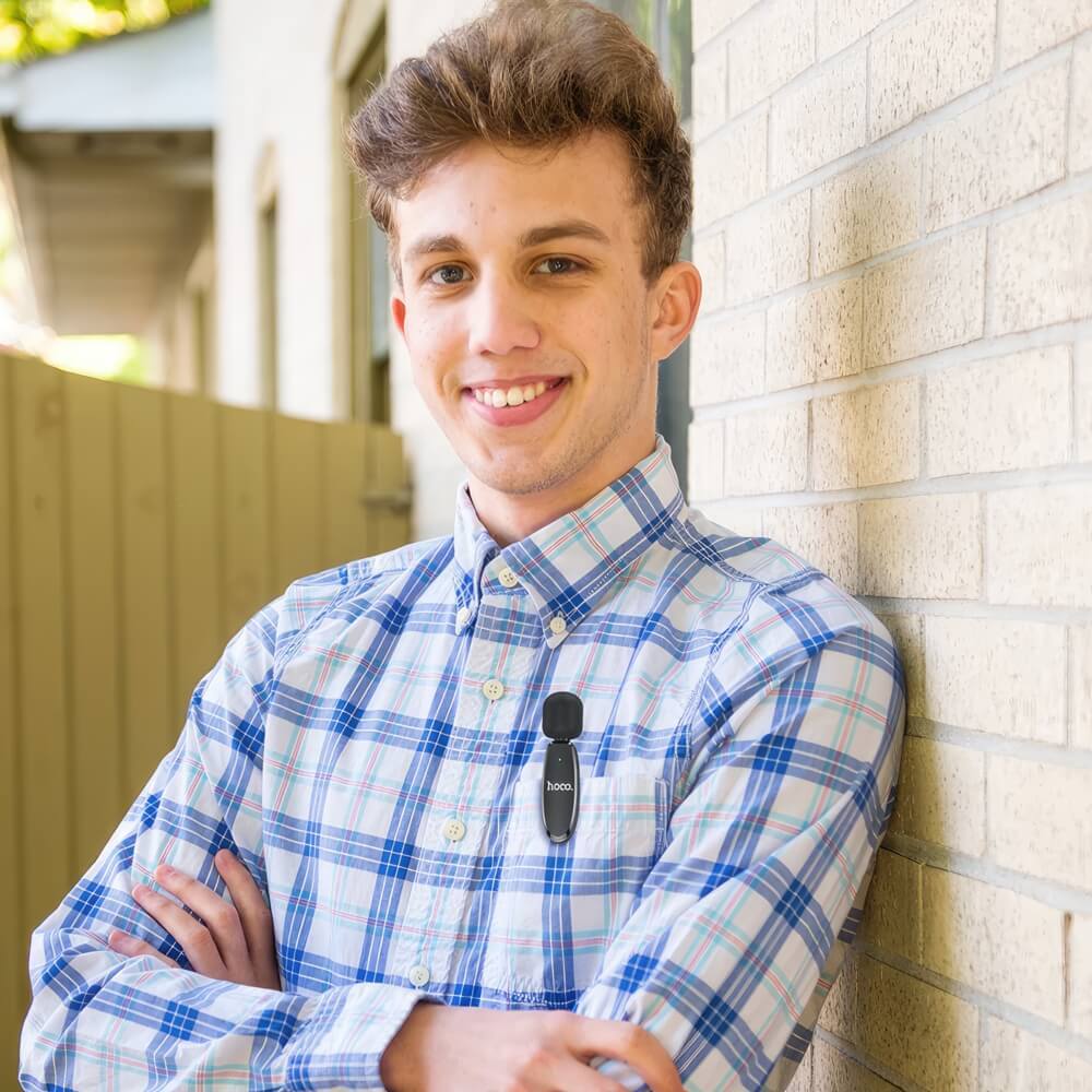 Micro Thu Âm Không Dây Live Stream Hoco L15 Lightning