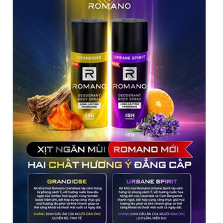 Xịt khử mùi toàn thân Romano 150ml