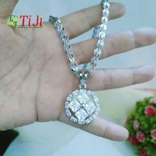 Dây chuyền inox mặt tròn vuông kết hợp siêu đẹp sáng không đen không gỉ sét