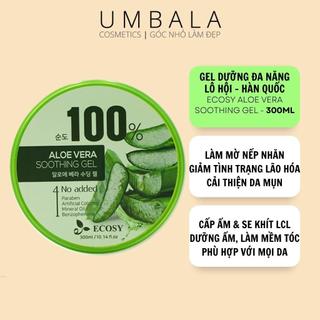 Gel dưỡng da đa năng ECOSY Soothing Aloe Vera 300ml Hàn Quốc, dưỡng ẩm và chăm sóc tóc