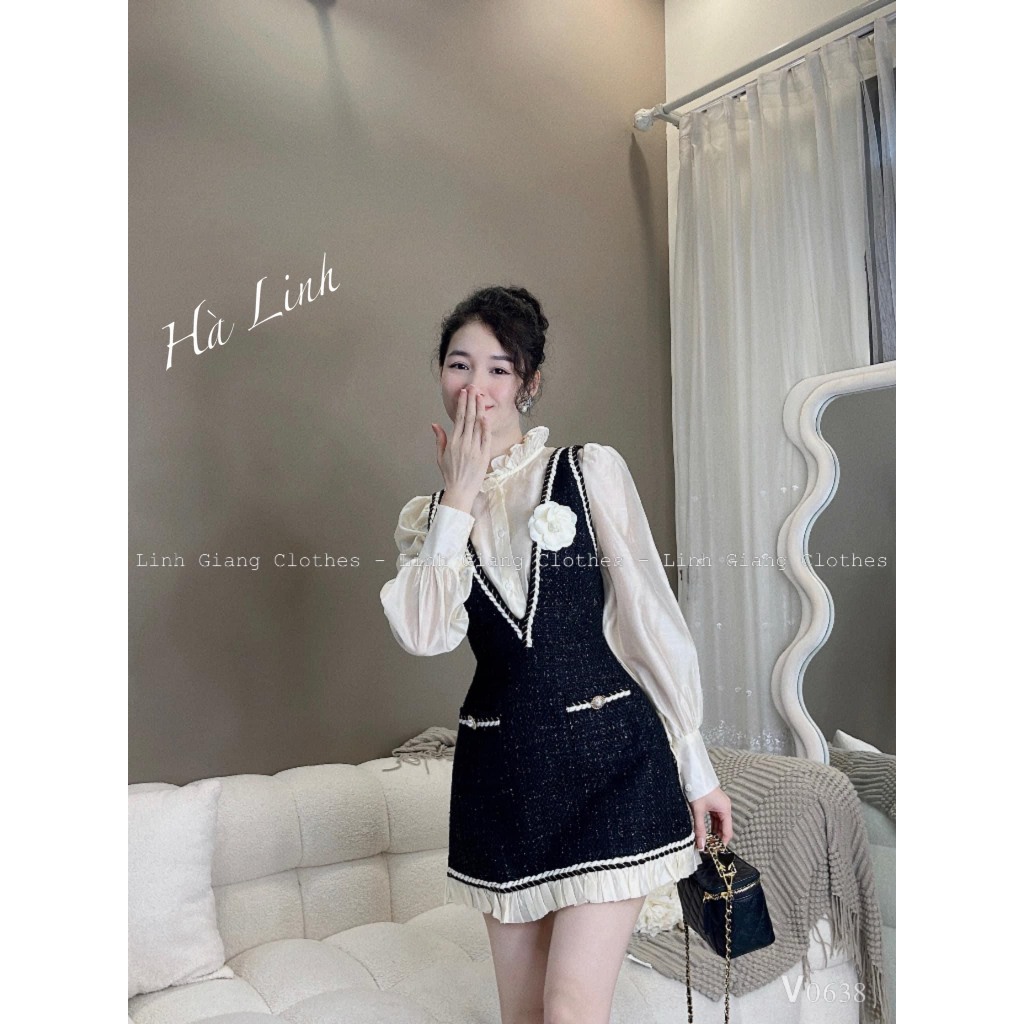 Mã V252 váy dạ pha tơ xước
