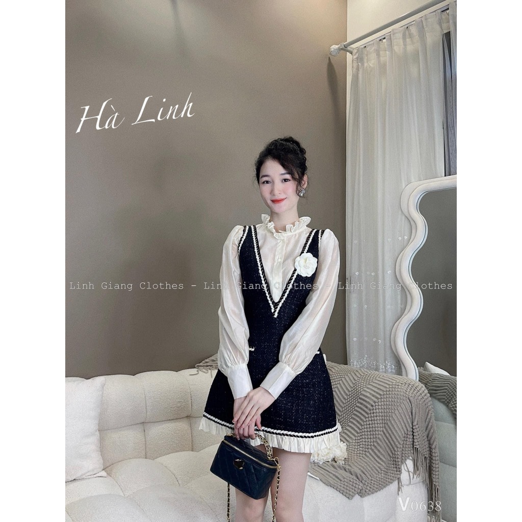 Mã V252 váy dạ pha tơ xước