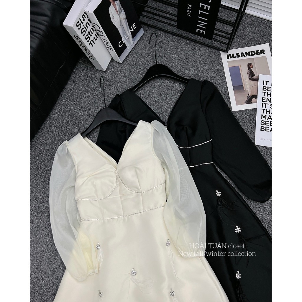 Mã V254 tafta phá tơ xước đính lông vũ