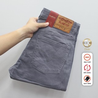 Quần Kaki Jean Màu Xi Nhạt DKA, Quần Kaki Nam Dáng Ôm Đứng, Chất vải co giãn, Lịch sự, Trẻ trung - Doki