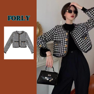 Áo khoác dạ tweed Forgirlstudio dáng ngắn tiểu thư sang trọng FG162