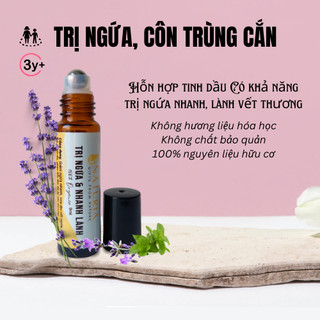 Thanh lăn xoa muỗi đốt, côn trùng, giúp giảm ngứa, giảm viêm, 100% hữu cơ hiệu Naturia