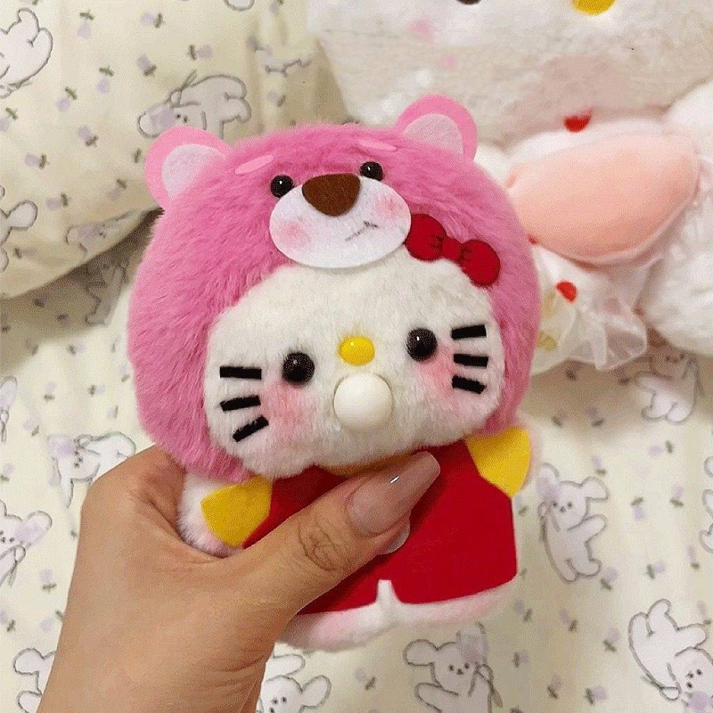Gấu Nhồi Bông Hello Kitty Thổi Bong Bóng Dễ Thương