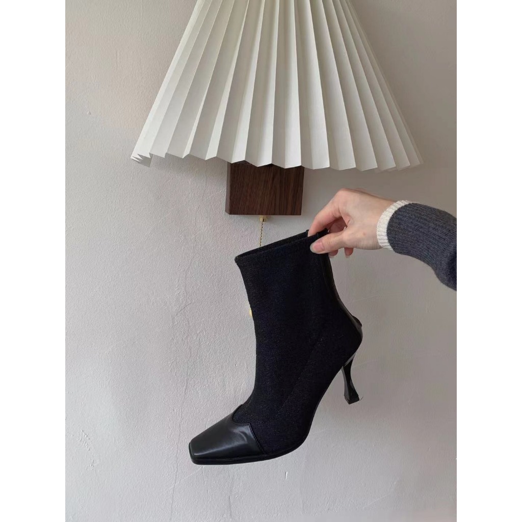 G671- BOOTS ĐEN PHỐI JEAN