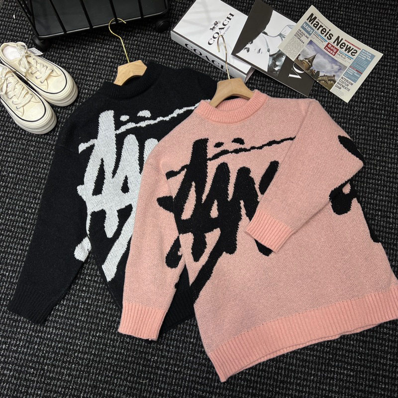 ÁO LEN CHỮ SWEATER QC IN 2 MẶT