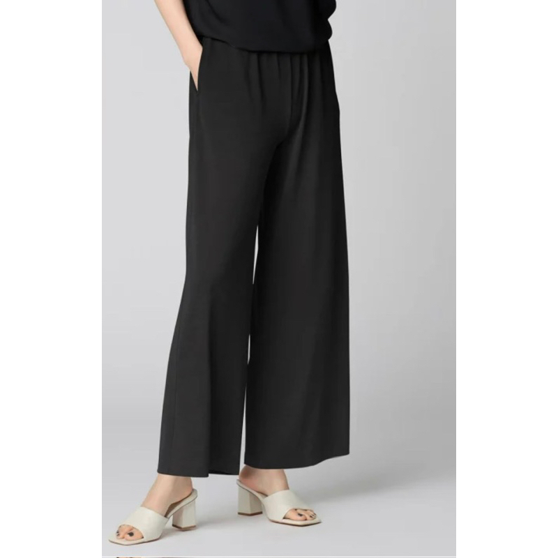 Quần thun ladong ống suông màu đen  - Thanh lý vnxk