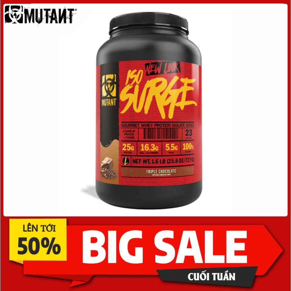 WHEY Iso Surge Mutant 1.6LBs 0.9kg - Whey ISOLATE Sữa tăng cơ tinh khiết giúp bổ sung protein