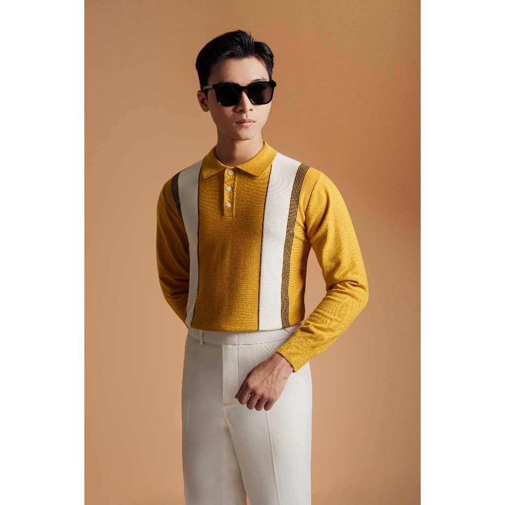 ÁO LEN ADAM STORE ĐEN VÀNG KẺ SỌC AL058