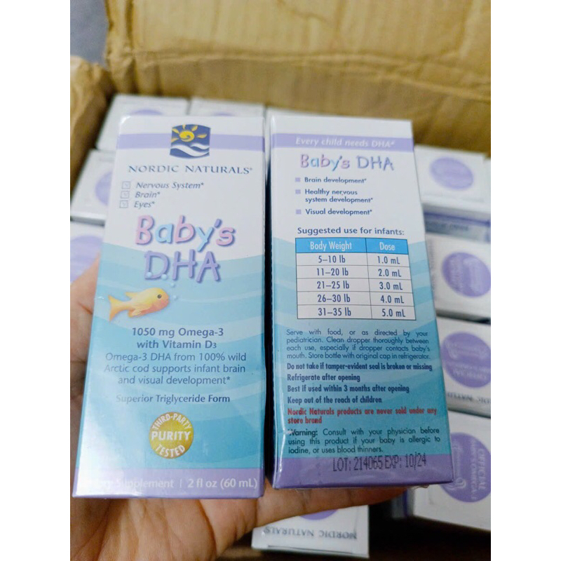 Nordic Baby's DHA Bổ Sung Omega 3, Vitamin D3