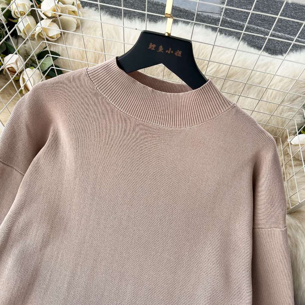 Set áo khoác len cardigan kèm váy xuông dài