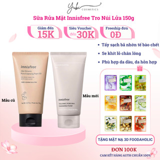 Sữa rửa mặt Innisfree Tro Núi Lửa Jeju Volcanic Pore BHA Cleansing Foam 150g - YUBI SHOP