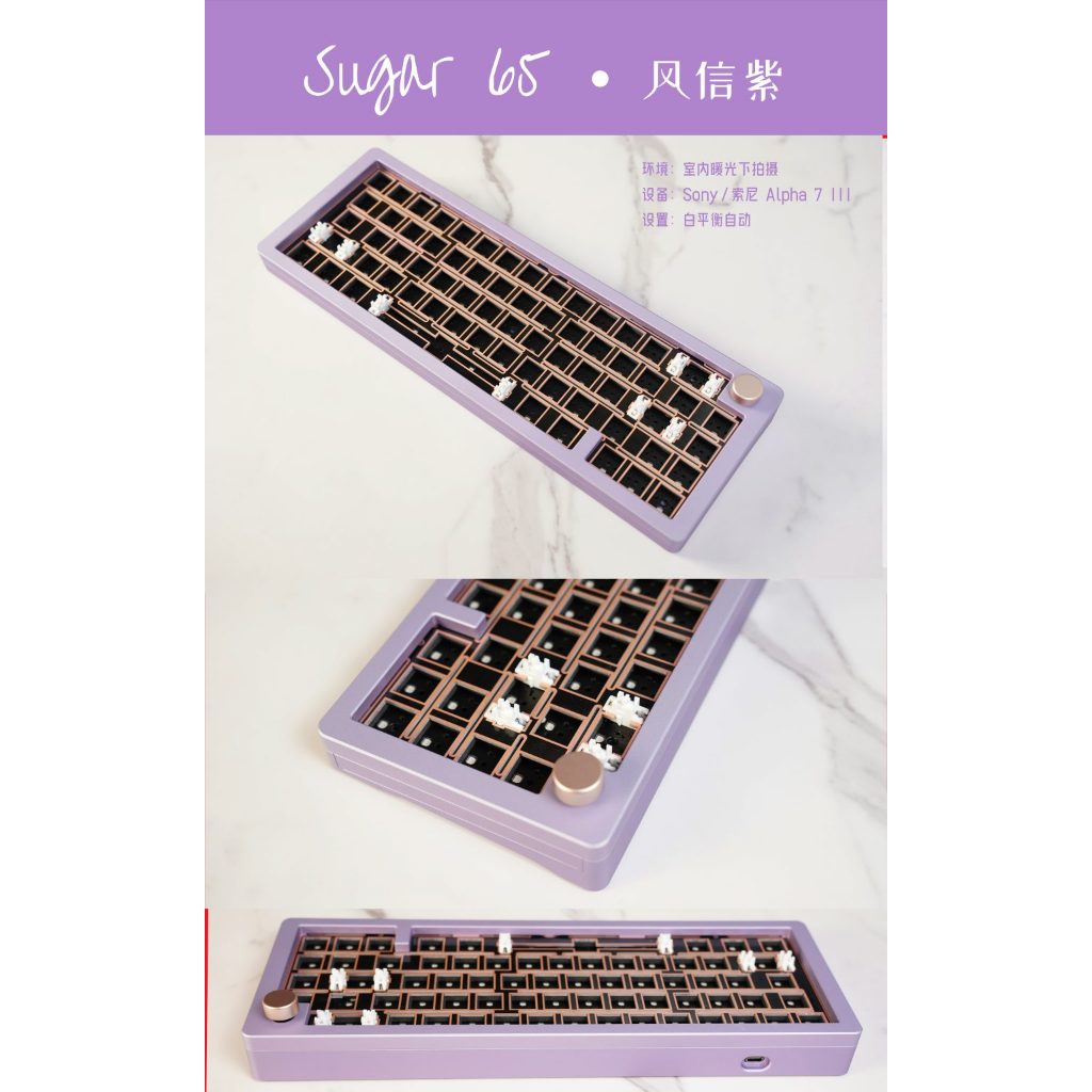 Kit bàn phím / Mạch xuôi / Hotswap / Gasket / CNC 6063 / Led RGB