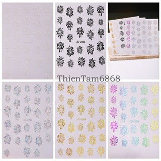 Sticker tết,bông hoa, trang trí móng