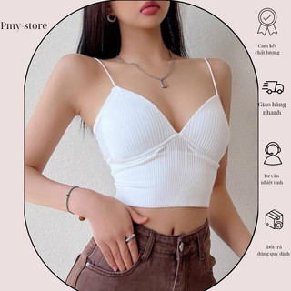 Áo Bara nữ 2 dây cotton co dãn thấm hút nâng ngực nhẹ không gọng cao cấp