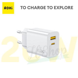 Cốc sạc AOHI USB A + C 20W Quick Charge 4.0 3.0 PD Sạc USB Loại C Sạc Nhanh Cho 13 12 Pro Xs 8 Galaxy S10 Sạc USB