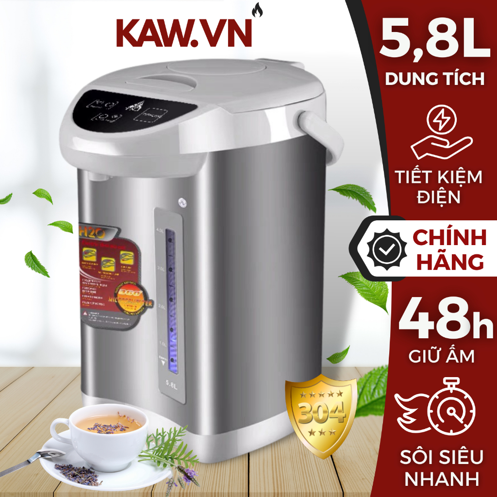 Bình Thủy Điện 5,8L KAW, Giữ Nhiệt Và Đun Sôi Nhanh, Phù Hợp Cho Cả Gia Đình