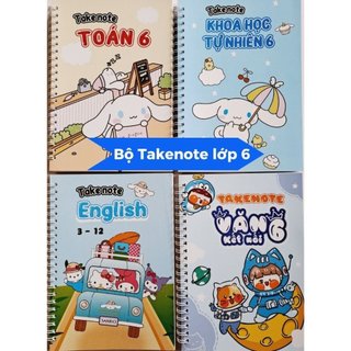 Sách - takenote lớp 6 toán,văn cánh diều,văn chân trời, văn kết nối,anh, khoa học tự nhiên
