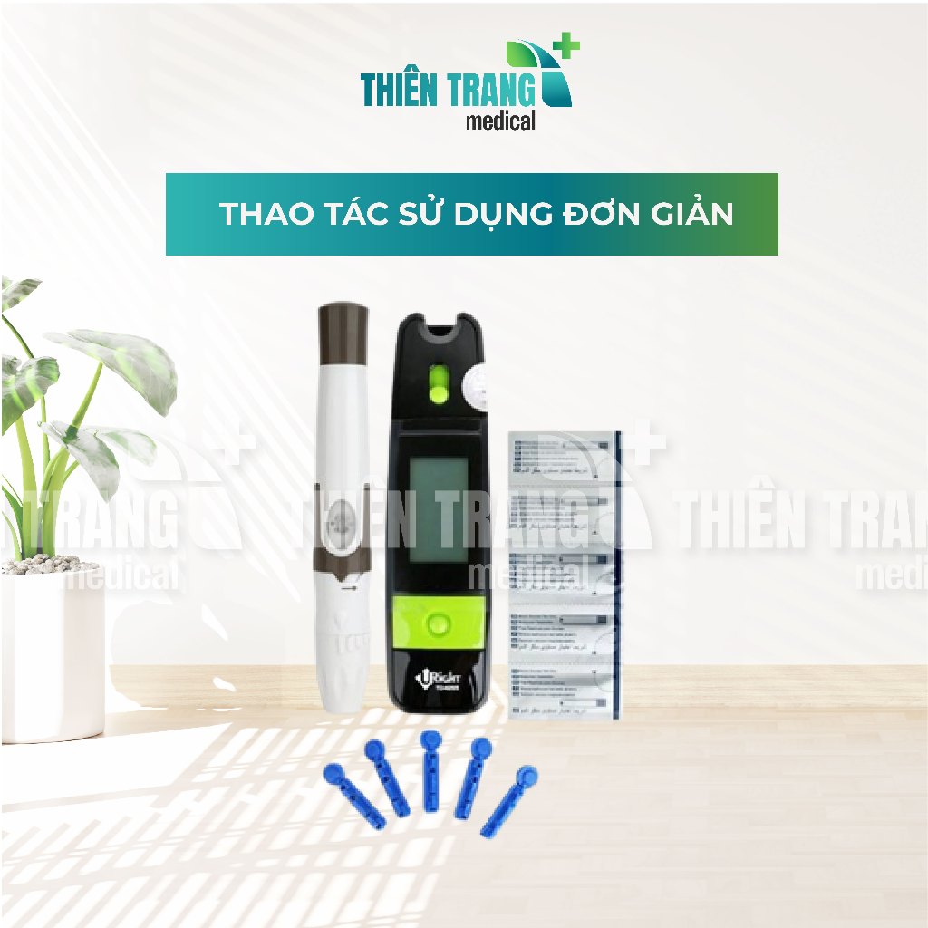 Máy đo đường huyết URIGHT TD-4265 Thiên Trang Medical BH TRỌN ĐỜI - TẶNG