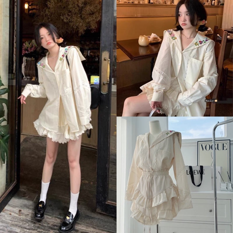 Đầm Hoa 2 Tầng xinh xắn