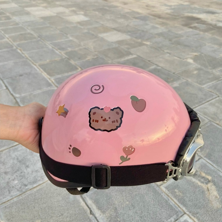 Mũ bảo hiểm nửa đầu Vihako helmet kính phi công, nón 1/2 kính uv chính hãng trơn tem, nhiều màu, nam nữ học sinh