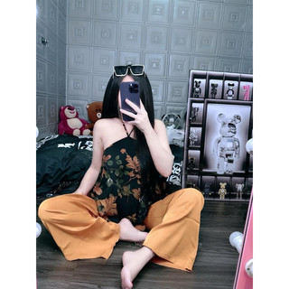 sét đồ ngủ yếm chất lụa mango hàng thiết kế cao cấp
