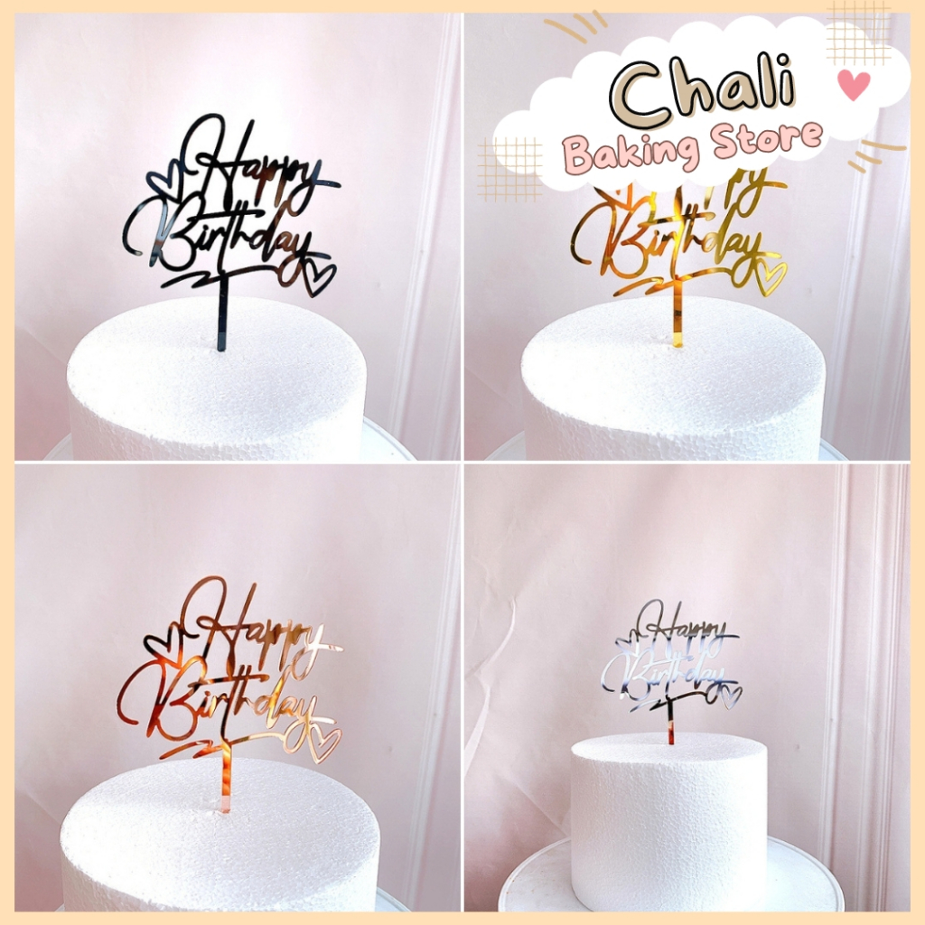 Phụ Kiện Trang Trí Bánh kem ,Bánh Sinh Nhật - Que cắm Happy Birthday S