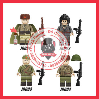 Army WWII minifigures mô hình lắp ráp Lính Hồng Quân Liên Xô