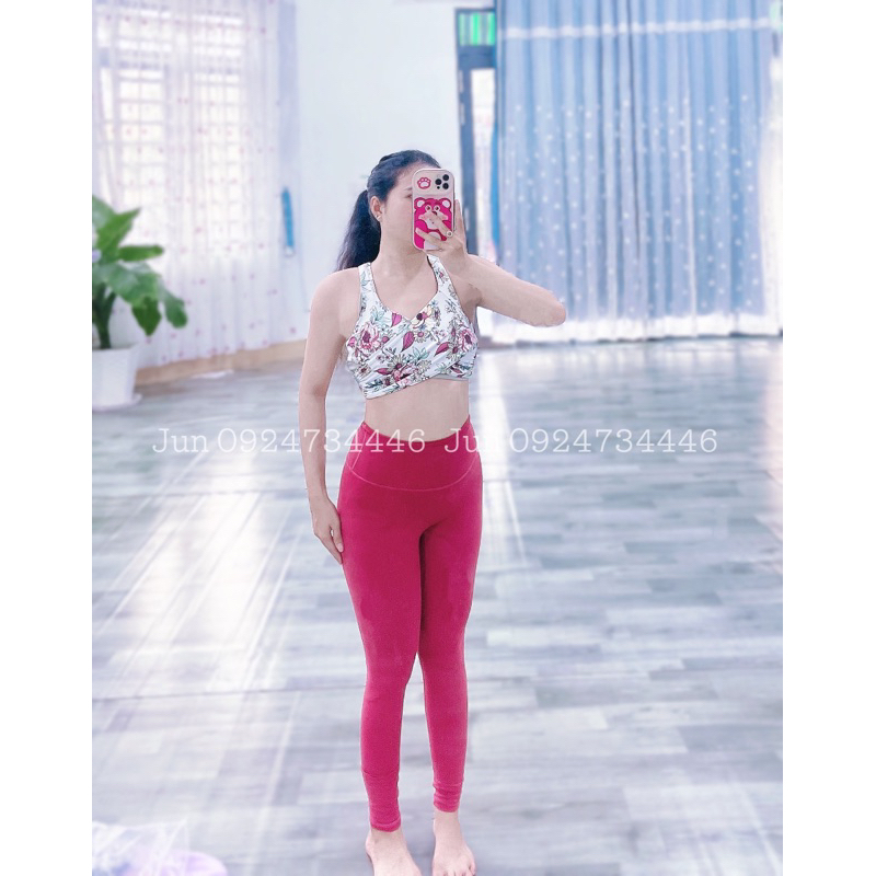 Áo Bra hoa Đắp Chéo 6 Dây chéo lưng tập gym yoga