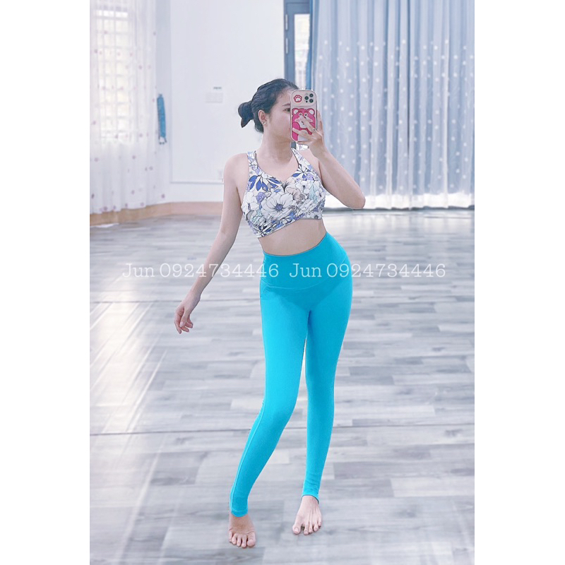 Áo Bra hoa Đắp Chéo 6 Dây chéo lưng tập gym yoga