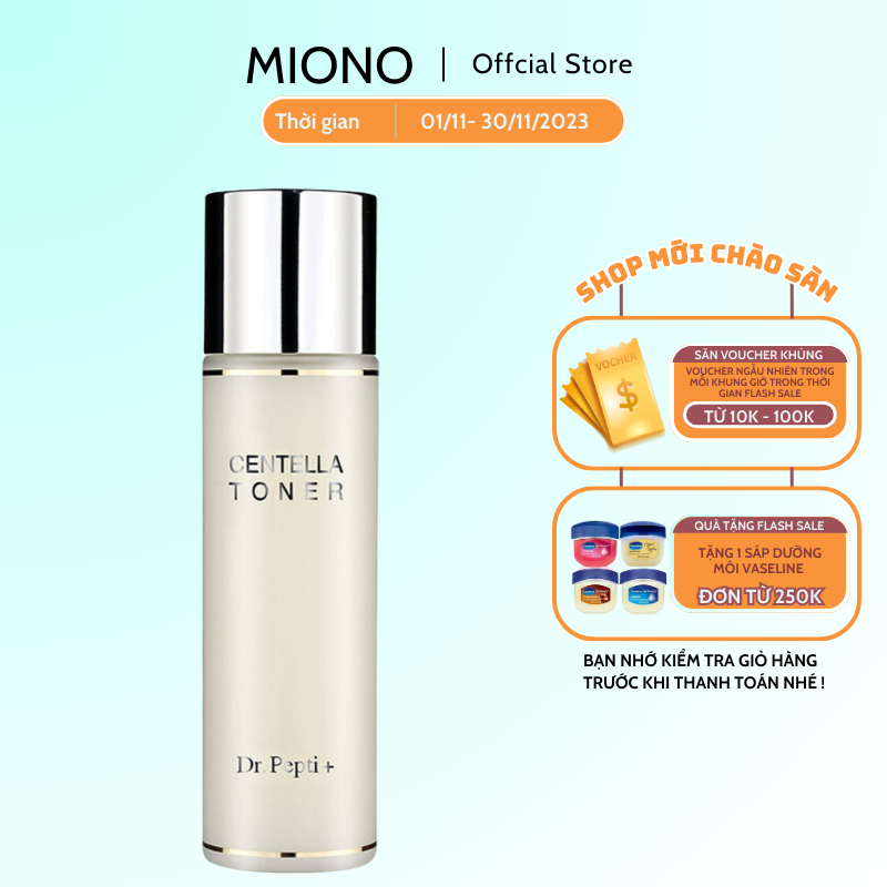 Nước Hoa Hồng Dưỡng Da Căng Bóng Dr.Pepti Centella Toner 180ml
