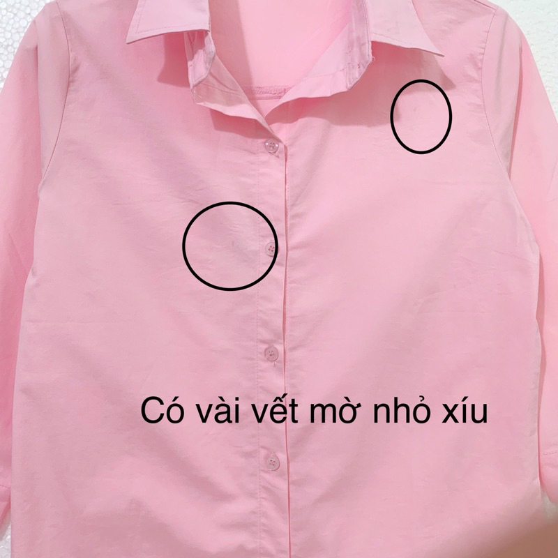 Thanh lý / 2hand/ pass đồ cá nhân áo sơ mi hồng, sơ mi hồng dáng dài, áo sơ mi nữ