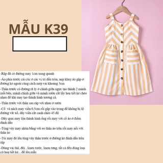 RẬP GIẤY A0 VÁY BÉ K39 (KHÔNG CẮT SẴN)