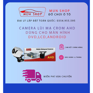 Camera lùi mạ crom ahd dùng cho màn hình android, dvd, lcd