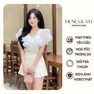 Set Áo Jasmine Kèm Chân Váy Ngắn MUSE GLAM Hàng Thiết Kế Nhiều Màu Cao Cấp MGS15