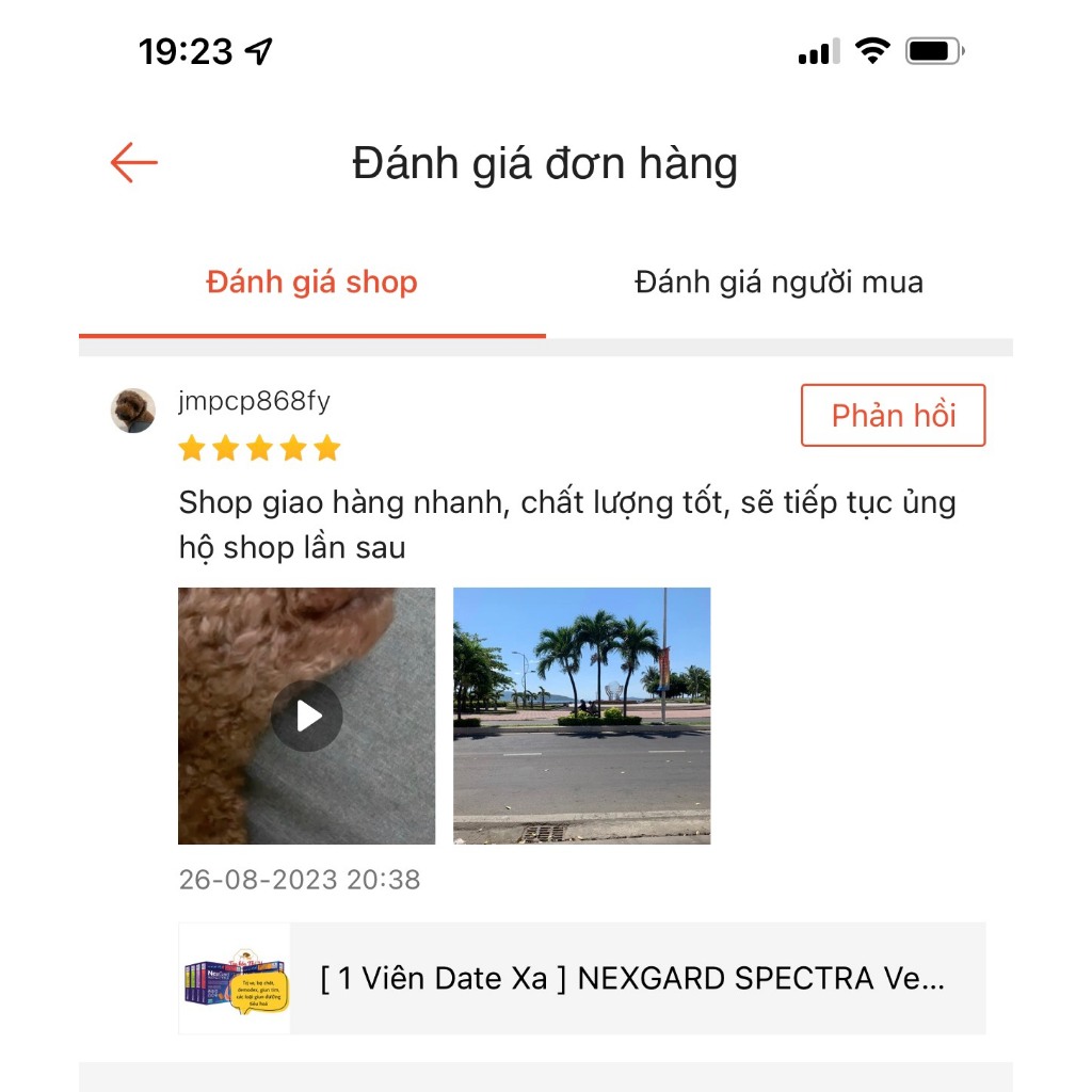 Vien nhai nexgar spectra ve rận, ghẻ xà ma^u, xo giunn cho chó
