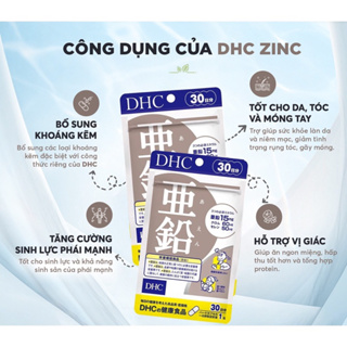 Viên uống Bổ sung Kẽm DHC ZinC 30 Viên 30 Ngày