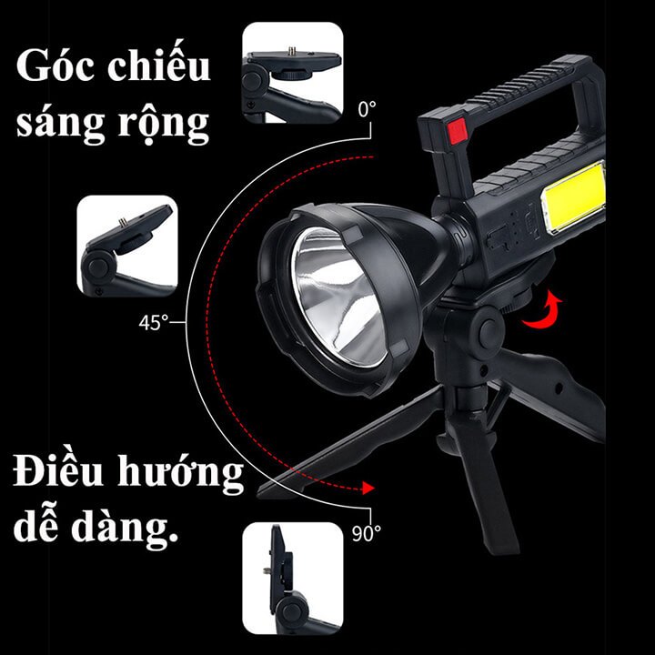Đèn pin siêu sáng W591 chiếu xa 1000m,đèn pin cầm tay siêu sáng đèn pin, đèn bin led siêu sáng